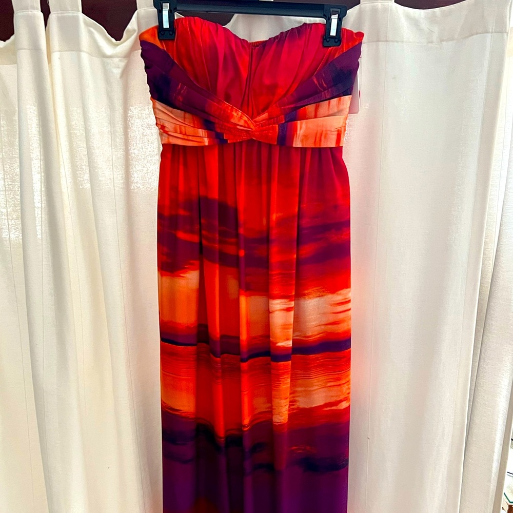 Jessica Simpson NWT Floor Length Strapless Sunset Dress